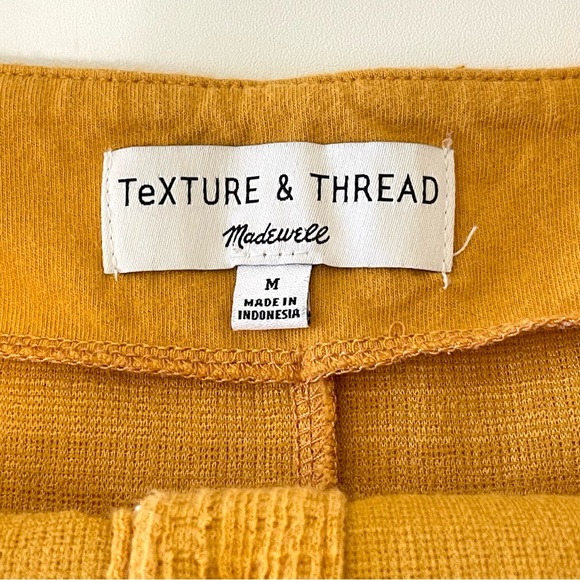 Madewell Texture & Thread Button Front Rank Dress Tungsten Glow Yellow Medium - Picture 16 of 16